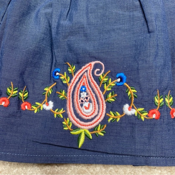 Janie and Jack NWT blue sleeveless embroidered fit and flare dress sz 3-6 months - Picture 3 of 8